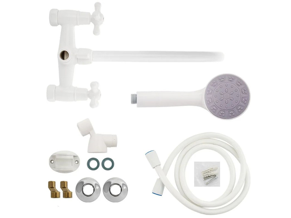 Смеситель для ванны АБС пластик 4407 белый BRIMIX  САНАКС 