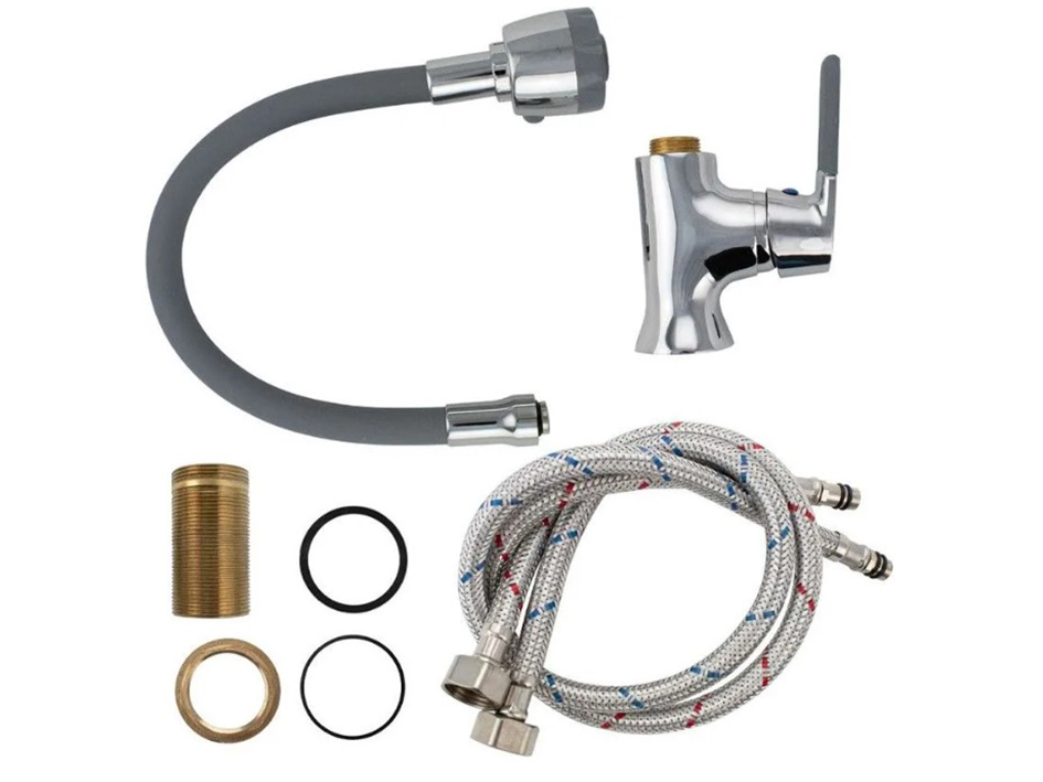 Смеситель для мойки с гибким изливом Серый 4107 МАК  САНАКС 