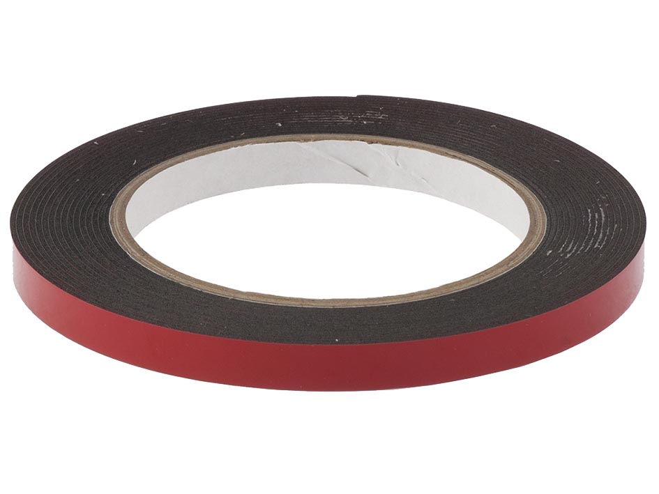 Лента двусторонняя  9мм*5м черная усиленная       MATRIX  