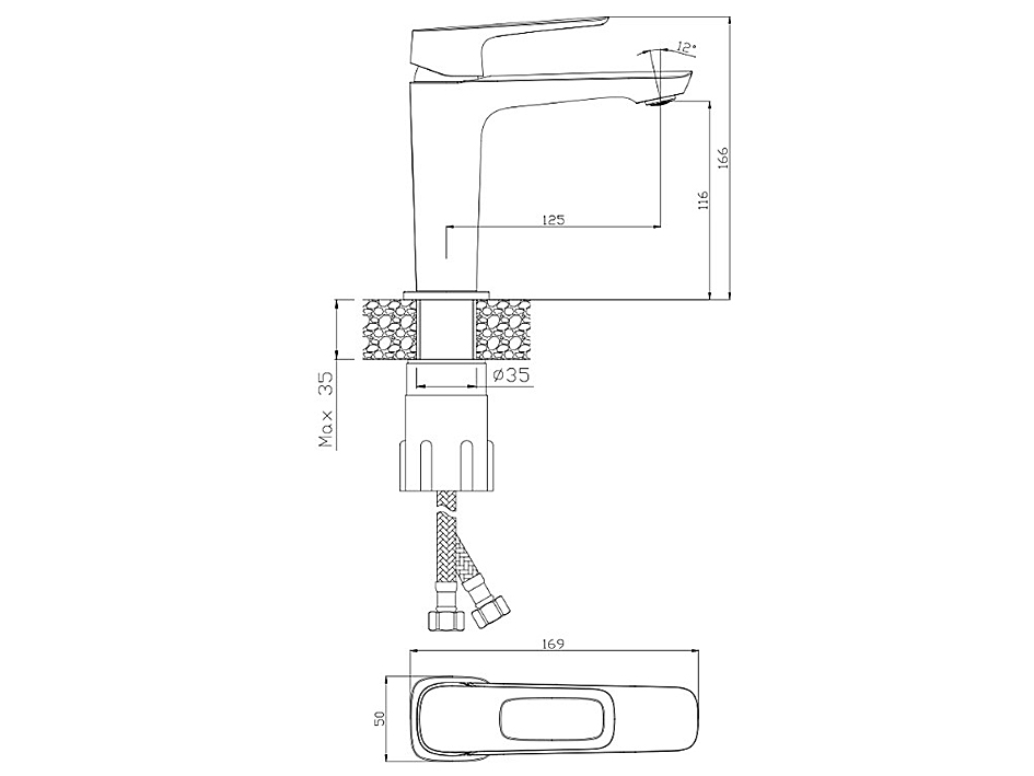 Смеситель для умывальника 06100AT ARTIS  OLIVE’S  