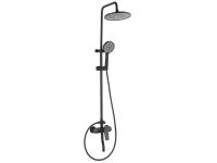 Душевая стойка с смесителем АБС-пластик черный PL7BL-009DK  РМС