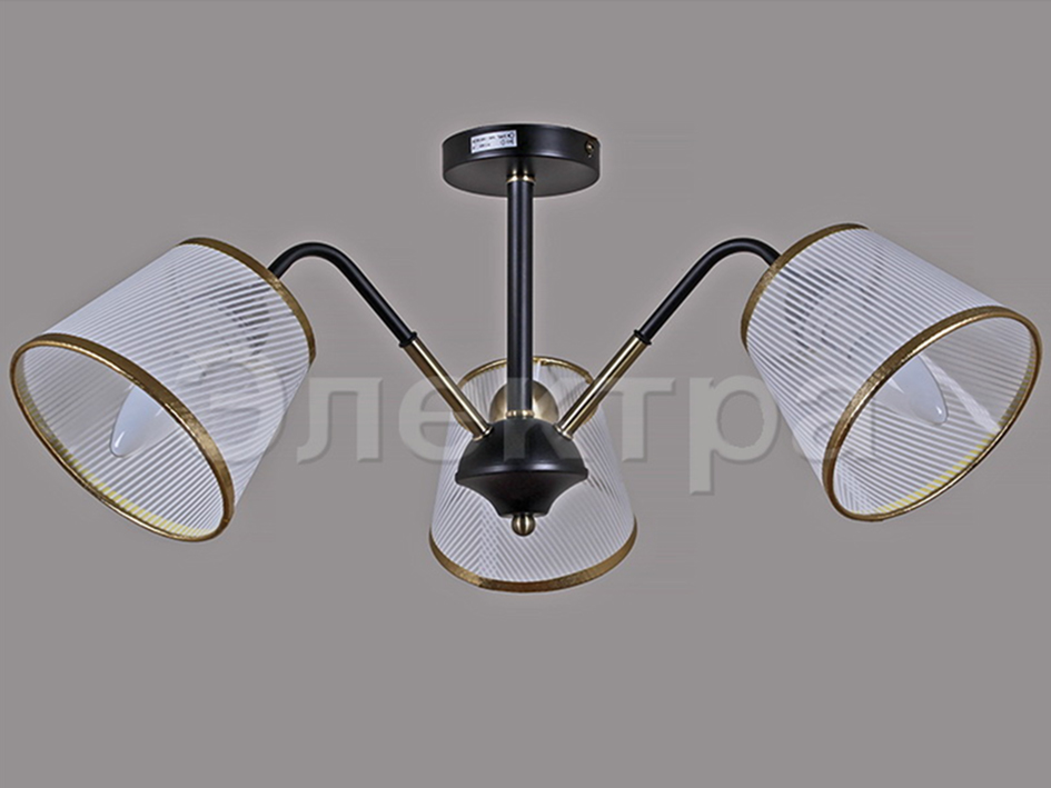 Светильник IL 0344-3CSQ-29 BK AB     ELEKTRA