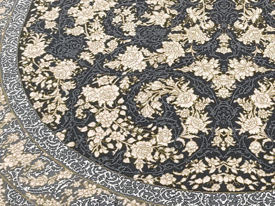 Ковер BARZIN 200X300 ALMA DARK LIGHT GRAY ОВАЛ NEW   FARRAHI