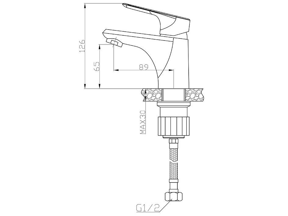 Смеситель для умывальника  DVS1041-12 ARBO DEVIDA   СТМ