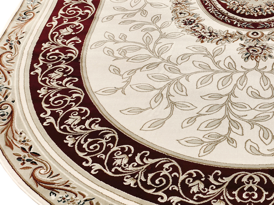 Ковер TAJMAHAL 200X290 TJ302 CREAM/RED ОВАЛ  FDS OZ KAPLAN 