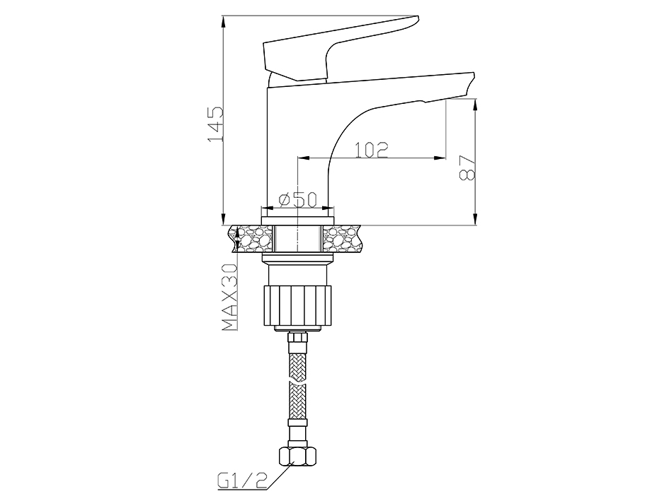 Смеситель для умывальника  DVS0843-11W DEVIDA   СТМ