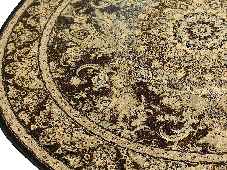 Ковер HASHT BEHESHT 150X150 VNHA005 DARK BLUE КРУГ    FARRAHI