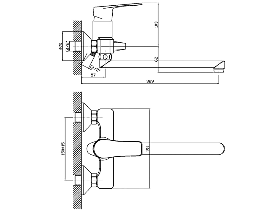 Смеситель для ванны G054710 Leone GOTA ROCIO  ARVAD GROUP
