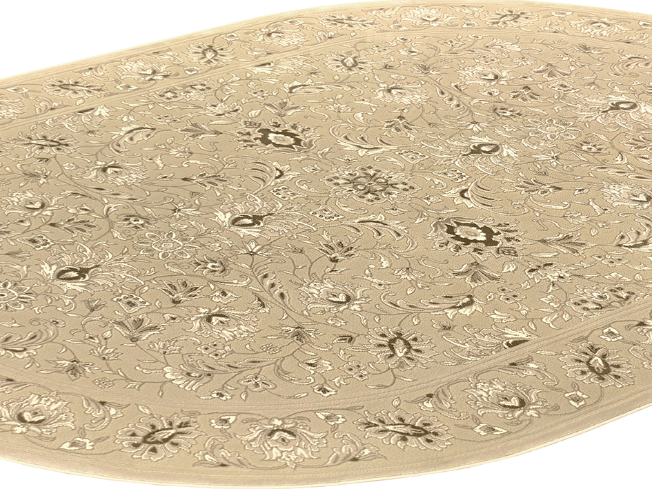 Ковер ELEGANT 200X290 EL101 L.BEIGE CREAM ОВАЛ  FDS OZ KAPLAN 