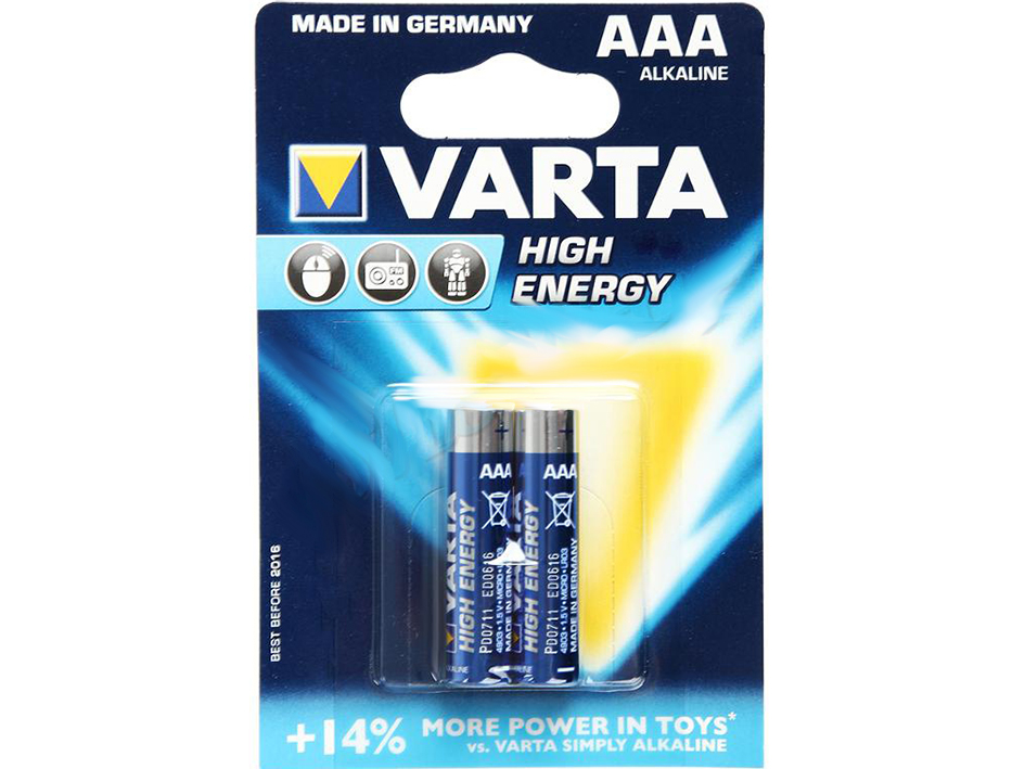 Эл.питания LR03 VARTA 4903 2шт HIGH ENERGY Эл.питания LR03 VARTA 4903 2шт HIGH ENERGY