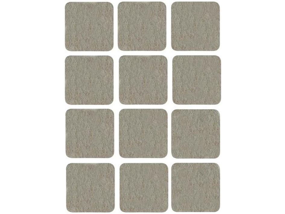 Подкладки под мебель 12 шт 25*25 мм войлок самоклеющиеся   FIT