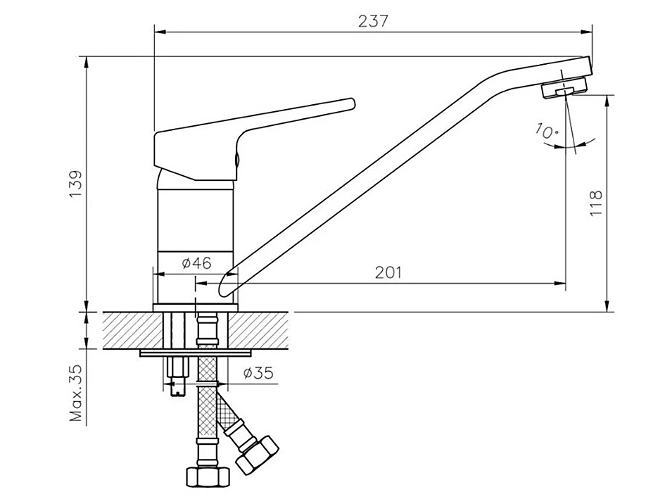 Смеситель для мойки New Forest 10225 GOLDEN FOX  ARVAD GROUP