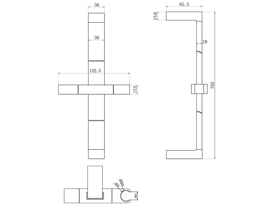 Душевая стойка KD06B чёрная  Olive's