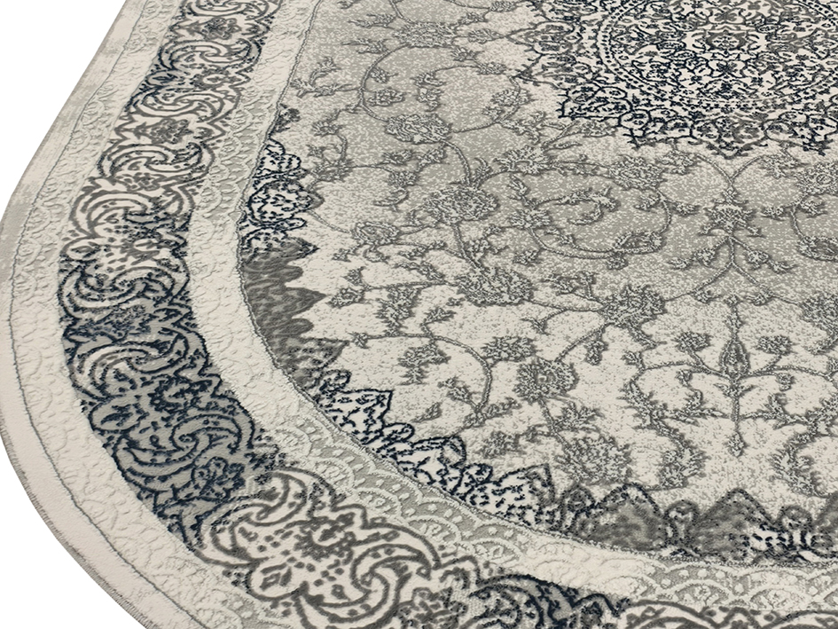 Ковер ASTER 160X230 A5557B CREAM-BLUE ОВАЛ  FDS OZ KAPLAN 