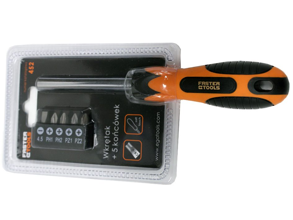 Набор отвертка+насадки 5шт  