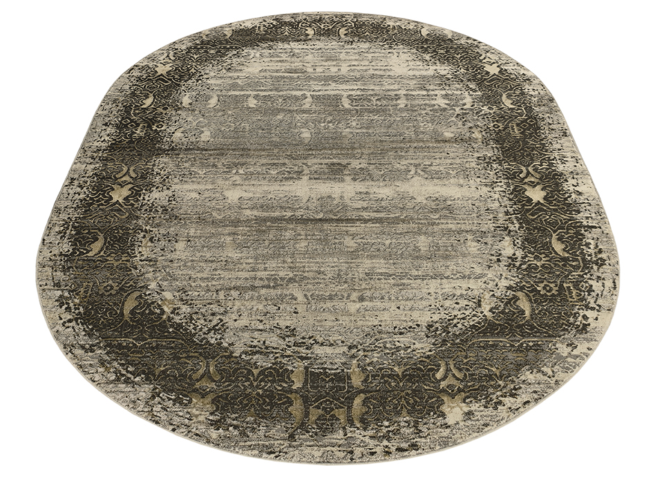 Ковер LISA 160X230 A5574A IVORY-MUSTARD ОВАЛ  FDS OZ KAPLAN 