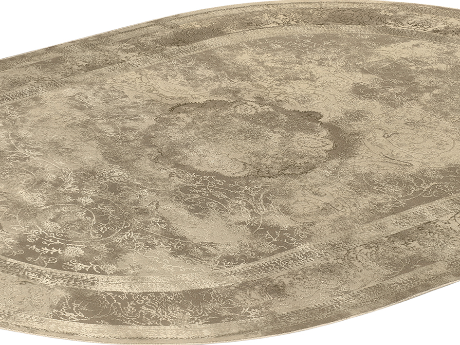 Ковер LISA 070X120 A5555A BEIGE COKEN-IVORY ОВАЛ  FDS OZ KAPLAN 