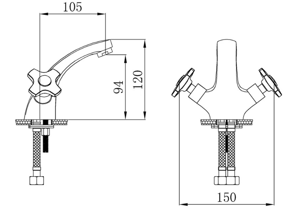 Смеситель для умывальника SL115-161 РМС   