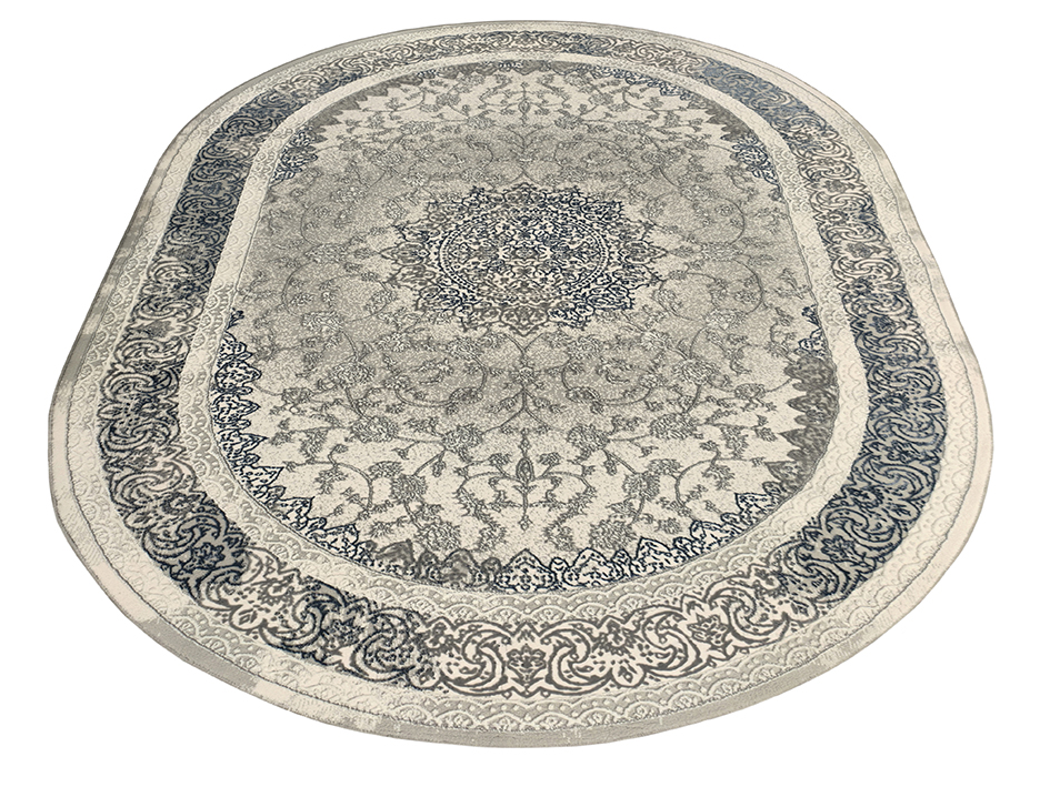 Ковер ASTER 160X230 A5557B CREAM-BLUE ОВАЛ  FDS OZ KAPLAN 
