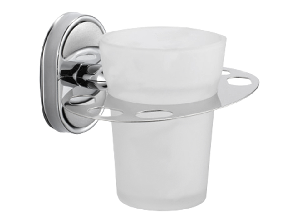 Настенный держатель для зубных щеток с стаканом  А6020-1    РМС