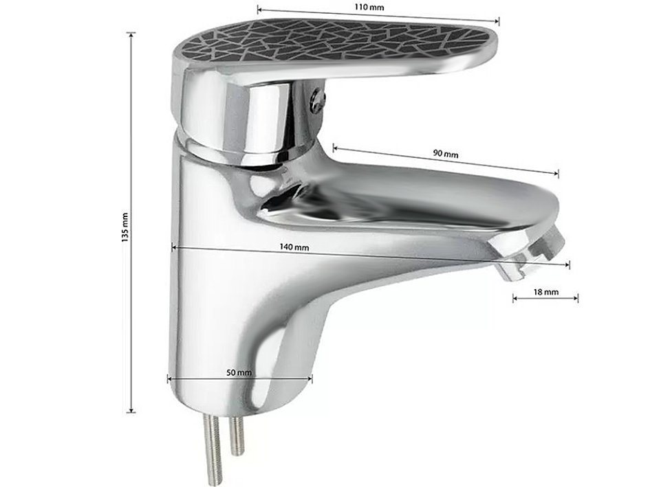 Смеситель для умывальника черная мозаика 3330 BRIMIX  САНАКС нез