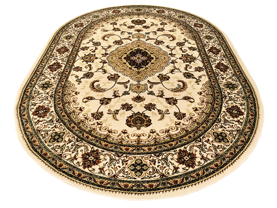 Ковер TAJMAHAL 070X120 TJ300 CREAM/CREAM ОВАЛ  FDS OZ KAPLAN 