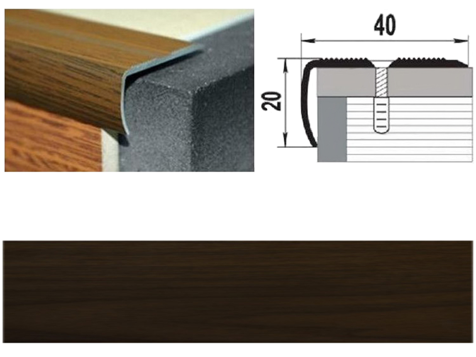 Угол 40*20мм 0.9 венге