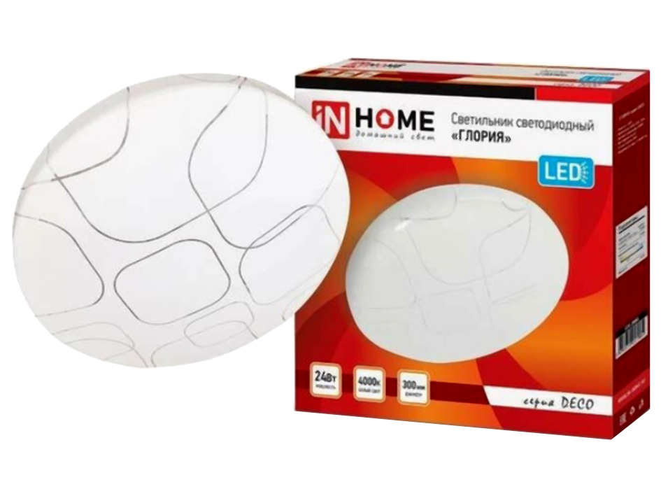 Светильник ГЛОРИЯ 24 Вт 4000К  IN HOME