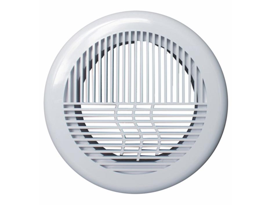 Решетка вентиляционная приточно-вытяжная D143 АБС с фланцем D100