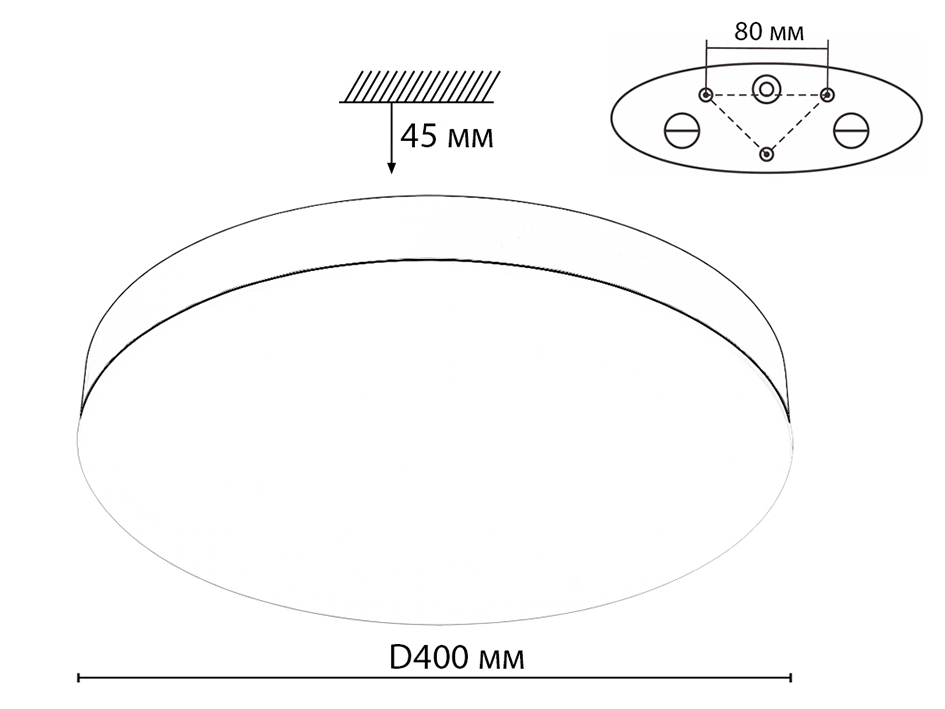 Светильник 7759/36L LED 36W D400 IP54 GAMMA (0048672)   СОНЕКС