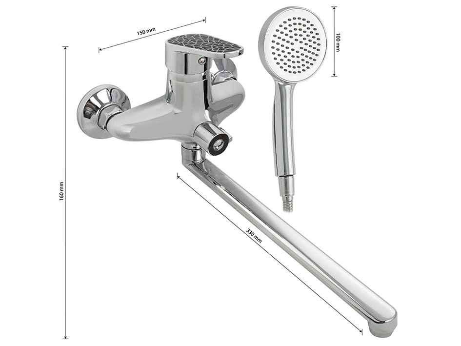 Смеситель для ванны белая мозаика 3270 BRIMIX  САНАКС 