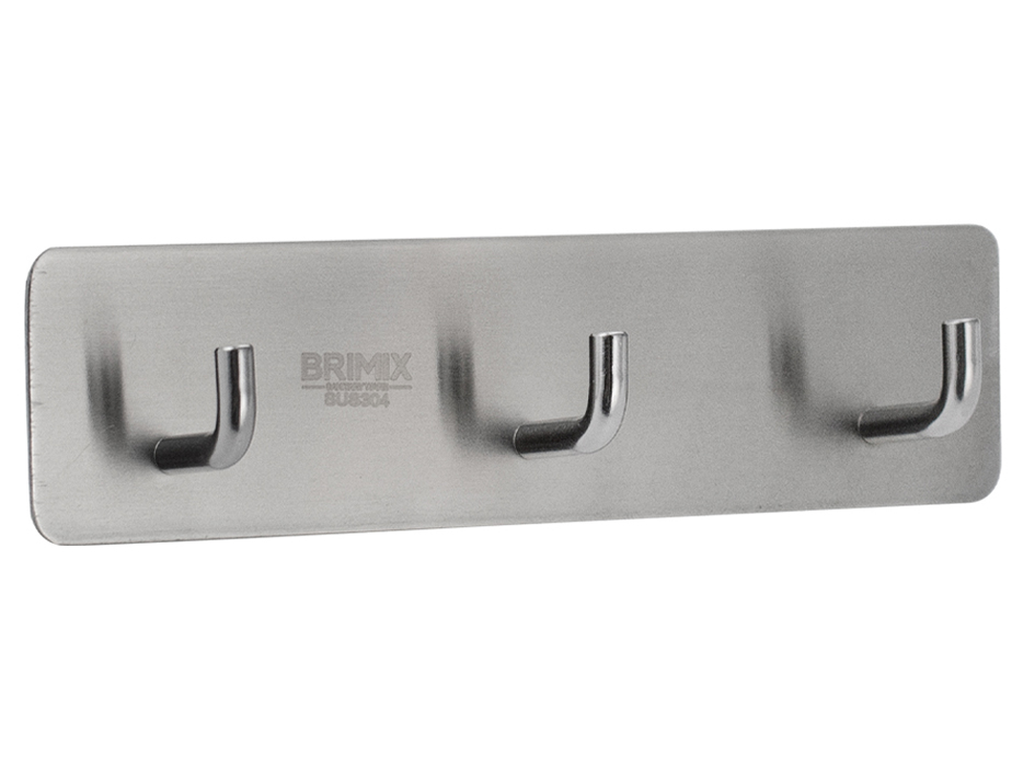 Крючок тройной нерж.самоклейка 537 BRIMIX  САНАКС