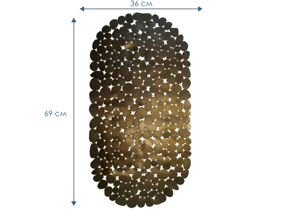 Коврик для ванны 36х69 см Лунный камень Античная латунь  (10)