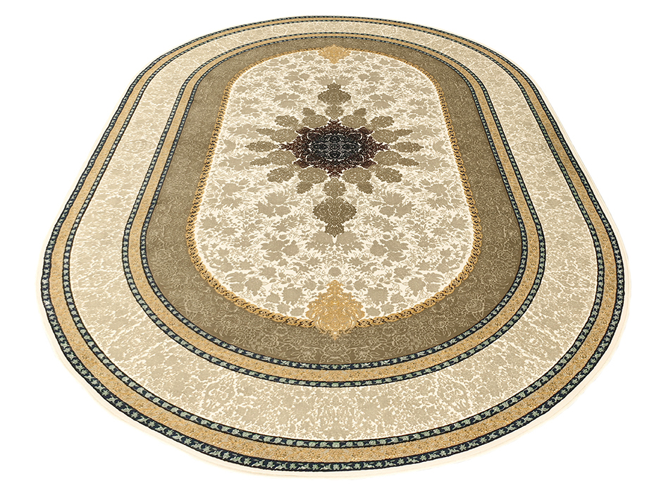 Ковер HASHT BEHESHT 060X100 SHIMA CREAM ОВАЛ   FARRAHI