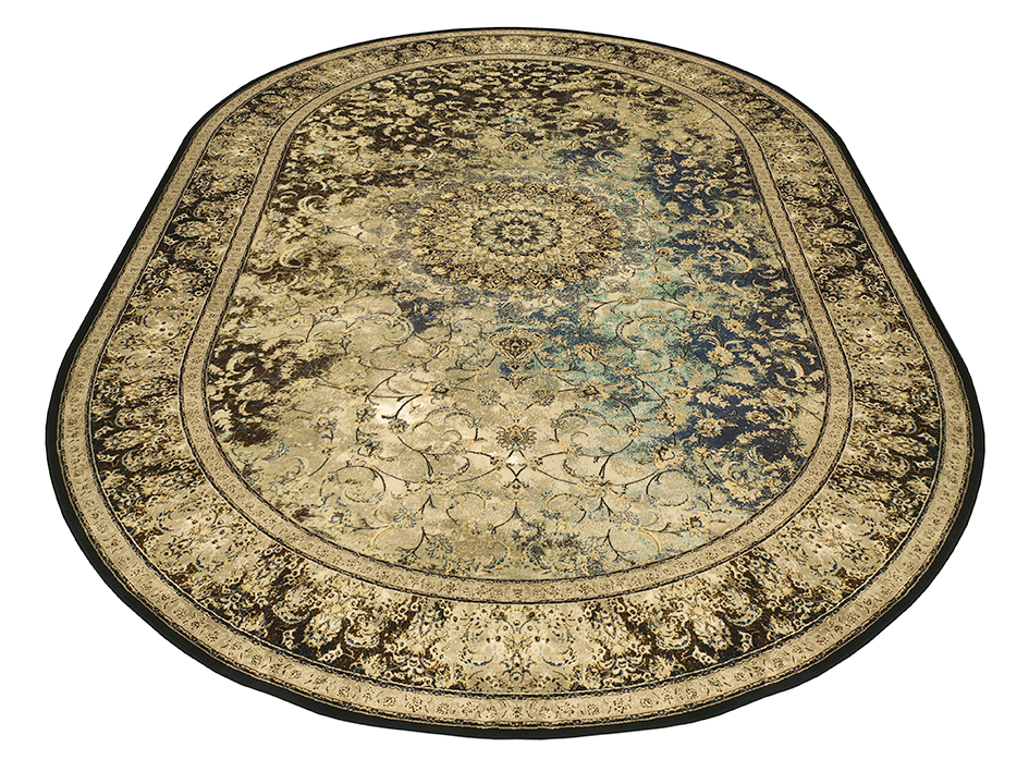 Ковер HASHT BEHESHT 200X300 VNHA005 DARK BLUE ОВАЛ   FARRAHI