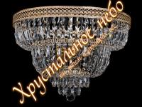 Люстра Водопад Грета №4 ЗОЛОТО     ХРУСТАЛЬНОЕ НЕБО