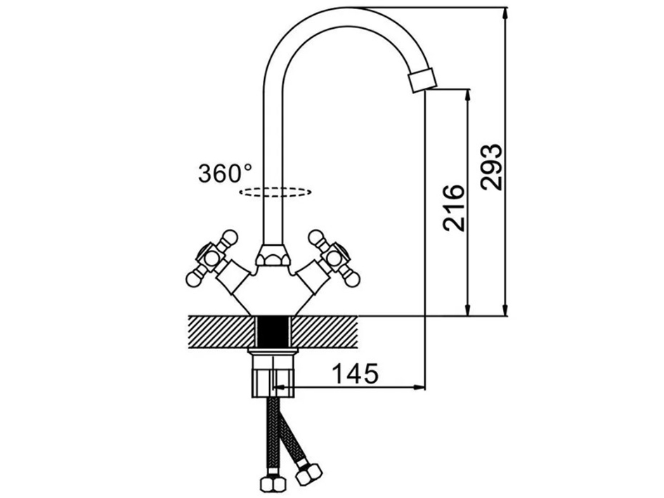 Смеситель для мойки Дельта 417333 АНТЕЙ  ARVAD GROUP