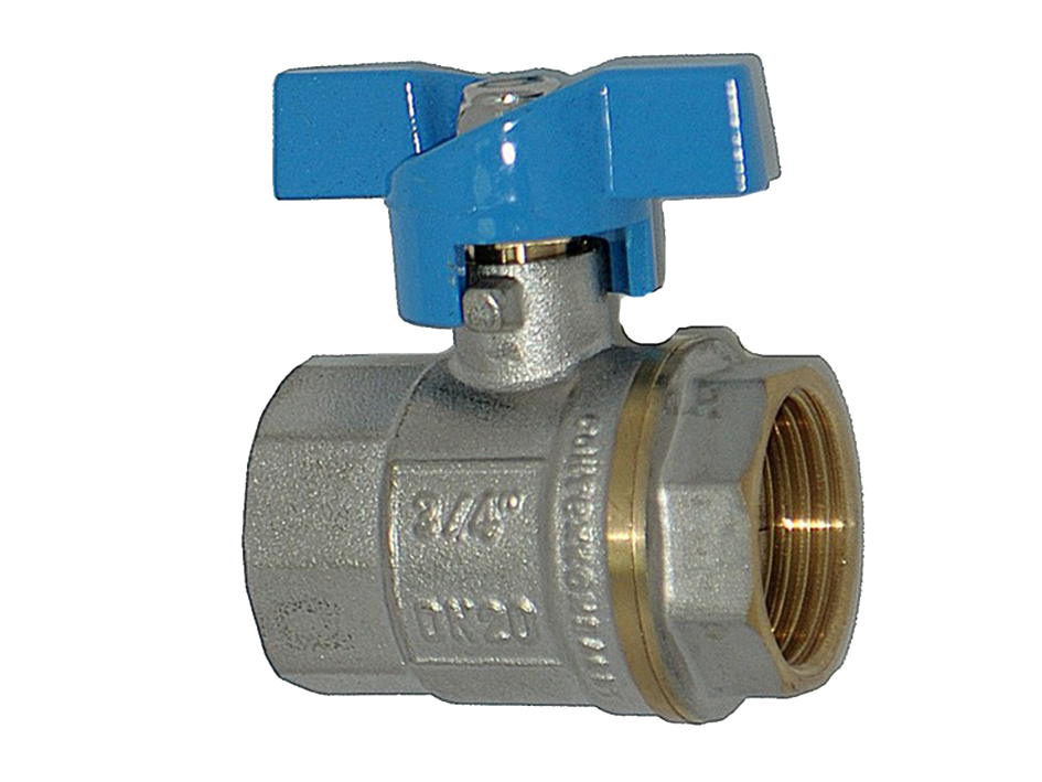 Кран шар.3/4 г/г бабочка синяя 248 TITAN  САНАКС