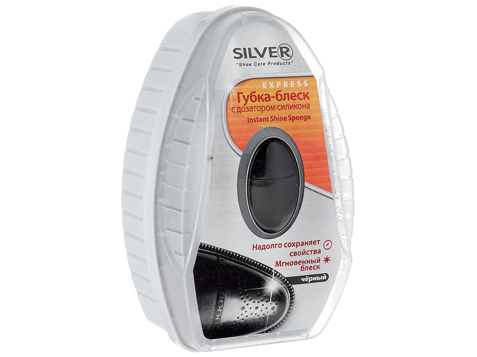 Губка-блеск с дозат. черн. 6мл.    Silver