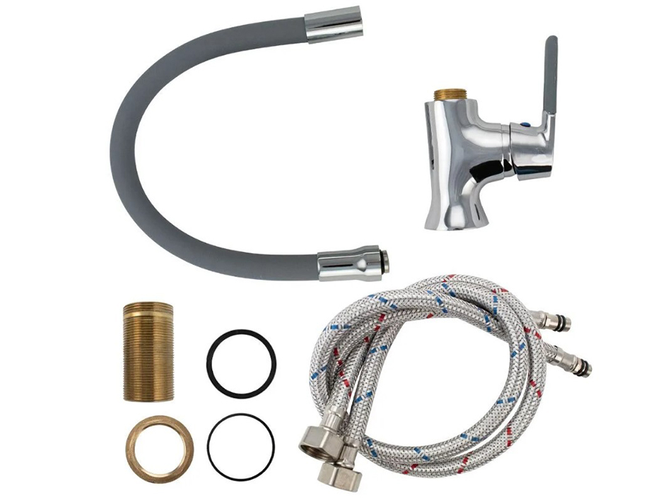 Смеситель для мойки с гибким изливом Серый 4103 МАК  САНАКС 