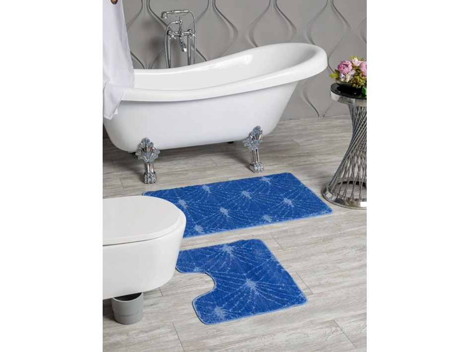 Набор ковриков для ванной CLASSIC 50X80+40X50 CLT202004-BLUE-162   BANYOLIN HALI