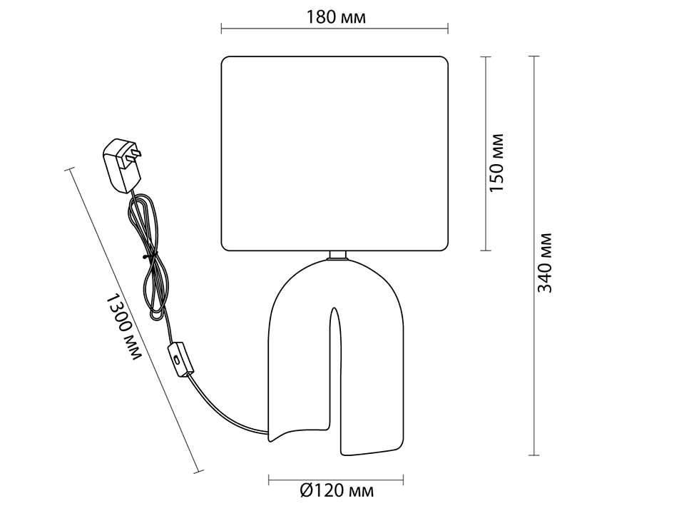 Настольная лампа 5661/1T STACY  СОНЕКС