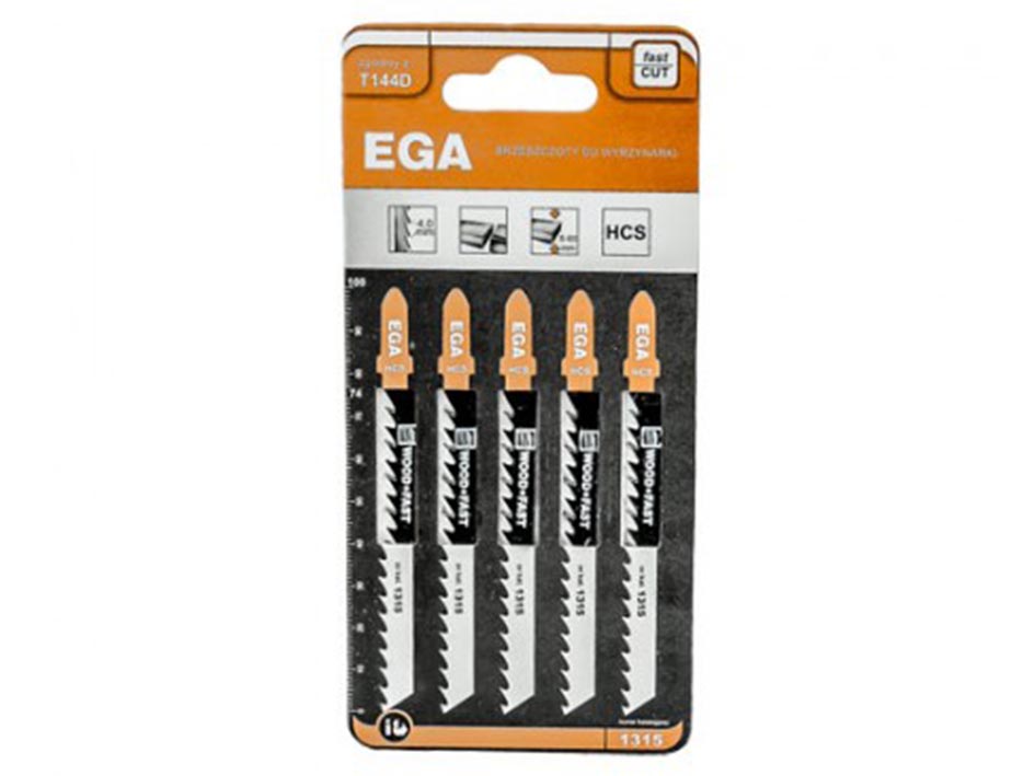 Полотно д/электролобзика EGA 144 D 5шт дерево.плас