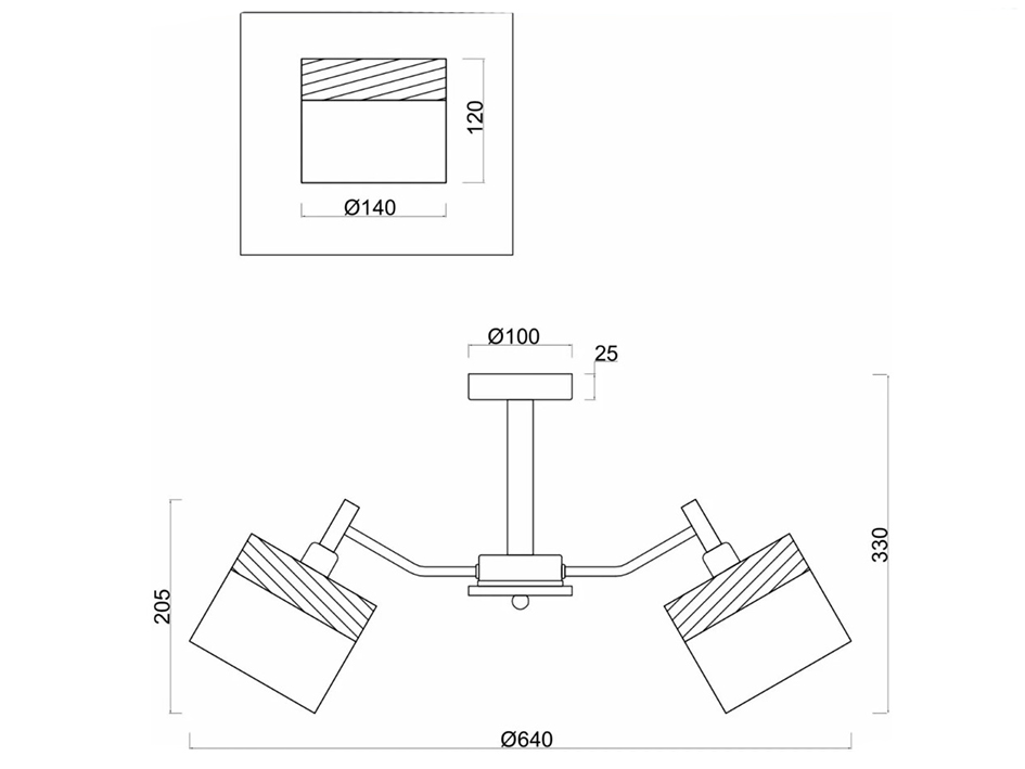 Светильник  FR5090PL-05CH FREYA   ФАКЕЛ
