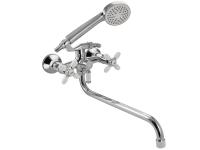 Смеситель для ванны белые вставки 3705 СЕРП И МОЛОТ  САНАКС 