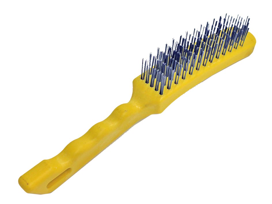 Щетка по металлу 5-рядная с пластиковой ручкой EGA