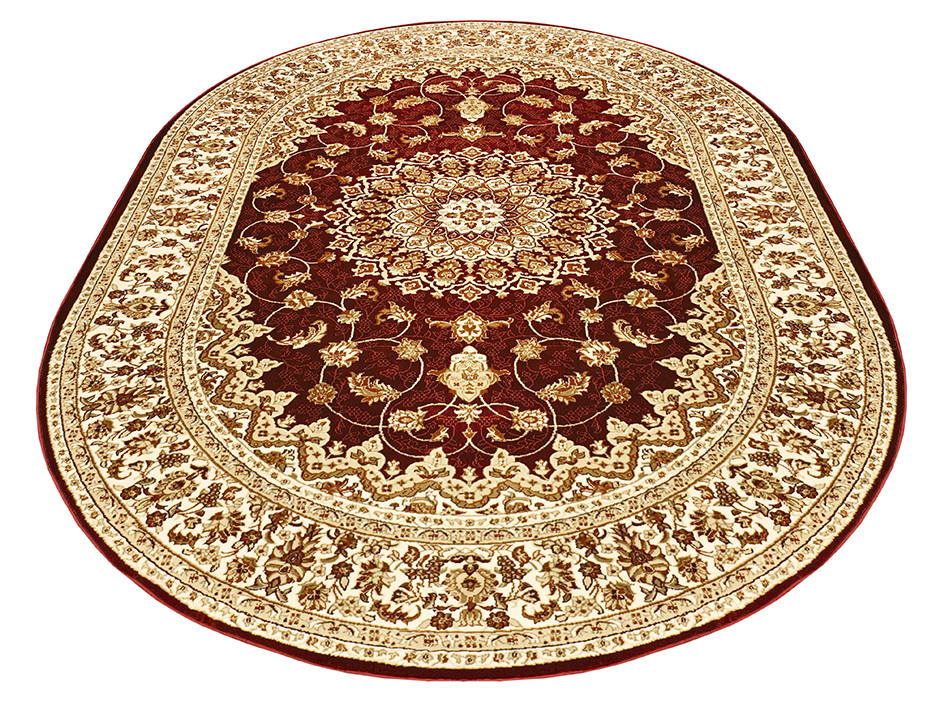 Ковер TAJMAHAL 070X120 TJ306 RED/CREAM ОВАЛ  FDS OZ KAPLAN 