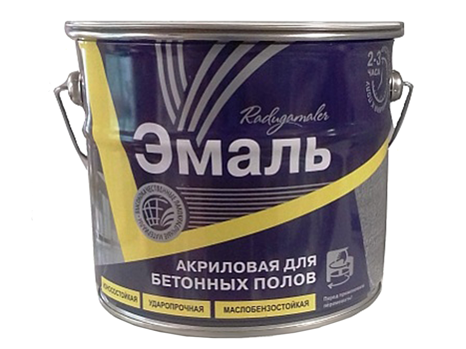 Эмаль акриловая для бетонных полов 3.5кг красно-коричневая