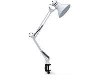 Настольная лампа 60Вт Е27 белый на струбцине СНС-13Б IN HOME