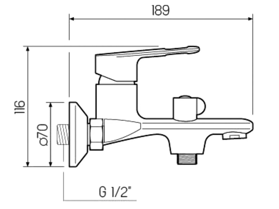 Смеситель для ванны SL134-009E РМС  нез